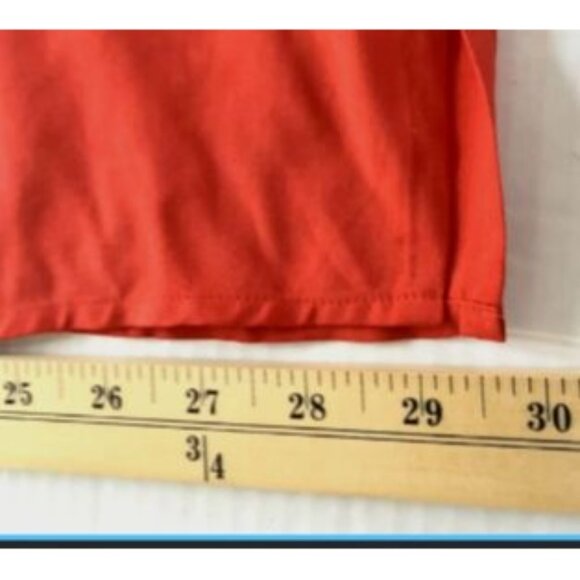 Anna & Frank Red 100% Silk Womens Button-Up Blouse 3/4 Sleeve 3X Office Festival - Picture 10 of 10